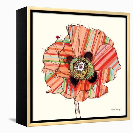 Pattern Poppy-Stripes-Robbin Rawlings-Framed Stretched Canvas