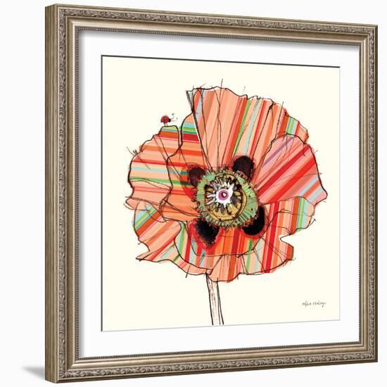 Pattern Poppy-Stripes-Robbin Rawlings-Framed Art Print