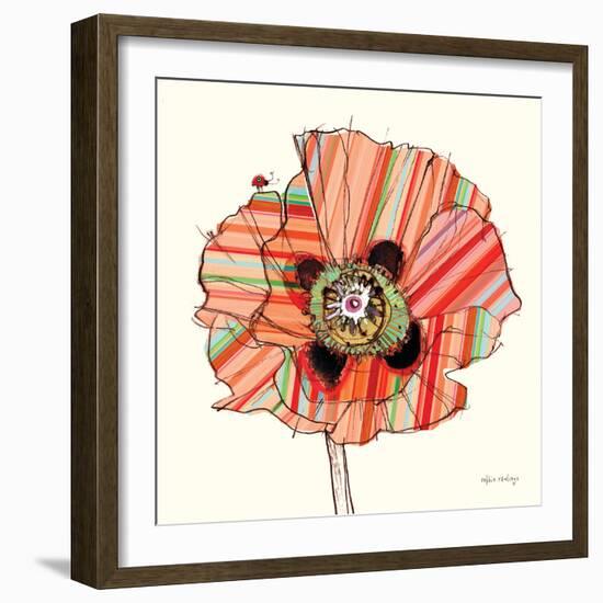 Pattern Poppy-Stripes-Robbin Rawlings-Framed Art Print