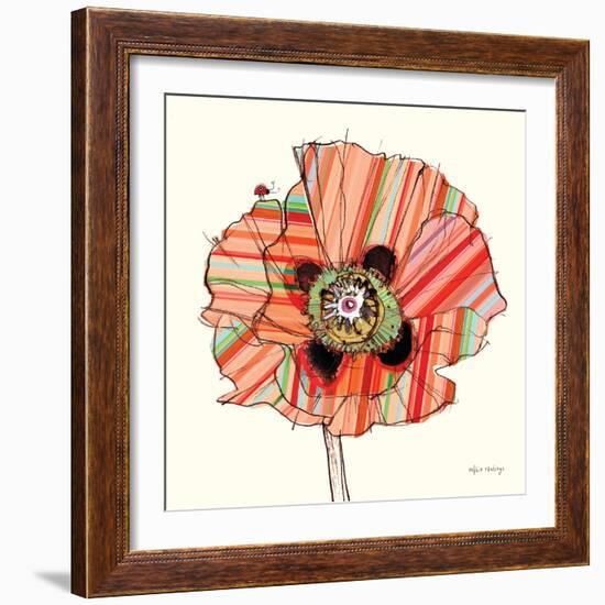 Pattern Poppy-Stripes-Robbin Rawlings-Framed Art Print