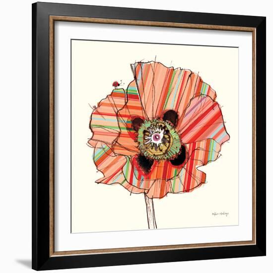 Pattern Poppy-Stripes-Robbin Rawlings-Framed Art Print