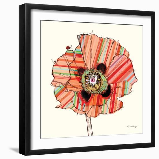 Pattern Poppy-Stripes-Robbin Rawlings-Framed Art Print