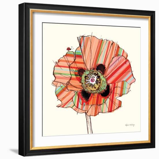 Pattern Poppy-Stripes-Robbin Rawlings-Framed Art Print