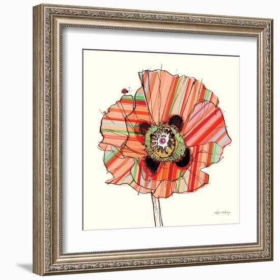 Pattern Poppy-Stripes-Robbin Rawlings-Framed Art Print