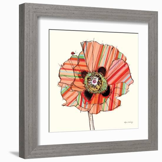 Pattern Poppy-Stripes-Robbin Rawlings-Framed Art Print