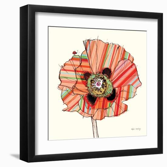 Pattern Poppy-Stripes-Robbin Rawlings-Framed Art Print