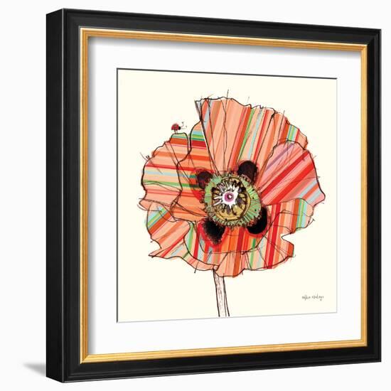 Pattern Poppy-Stripes-Robbin Rawlings-Framed Art Print