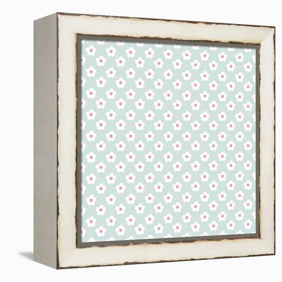 Pattern Snow Daisies-Effie Zafiropoulou-Framed Premier Image Canvas