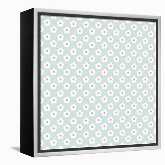 Pattern Snow Daisies-Effie Zafiropoulou-Framed Premier Image Canvas