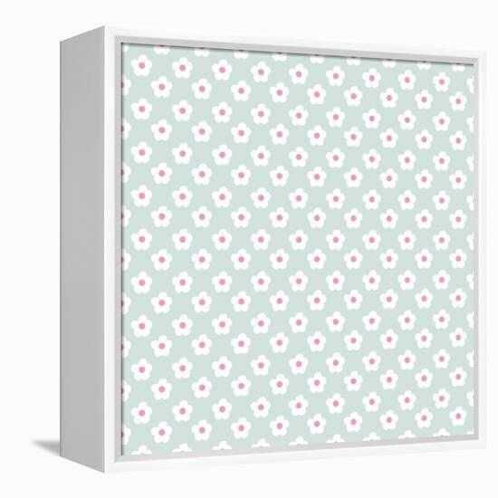 Pattern Snow Daisies-Effie Zafiropoulou-Framed Premier Image Canvas