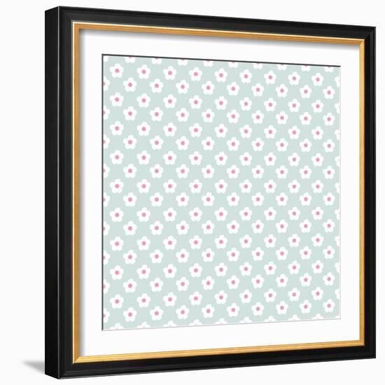 Pattern Snow Daisies-Effie Zafiropoulou-Framed Giclee Print