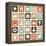 Pattern With Social Media Icons-venimo-Framed Stretched Canvas