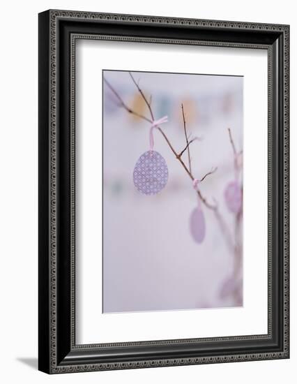 Patterned Easter egg, close up, Still life Easter-mauritius images-Framed Photographic Print