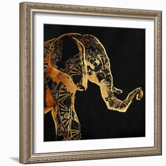 Patterned Elephant-OnRei-Framed Art Print