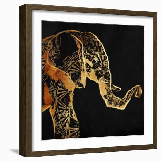 Patterned Elephant-OnRei-Framed Art Print