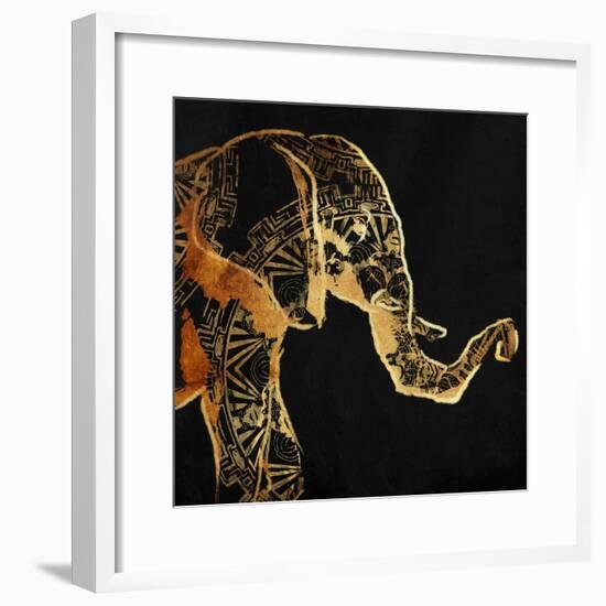 Patterned Elephant-OnRei-Framed Art Print