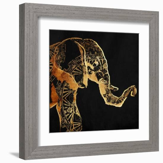 Patterned Elephant-OnRei-Framed Art Print