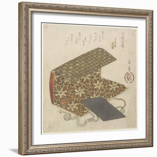 Patterned Folder for Horinouchi Circle, Mid 19th Century-Yashima Gakutei-Framed Giclee Print