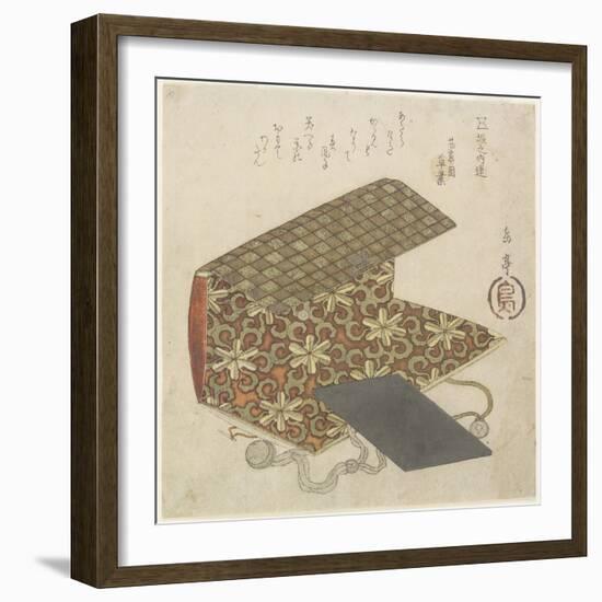 Patterned Folder for Horinouchi Circle, Mid 19th Century-Yashima Gakutei-Framed Giclee Print