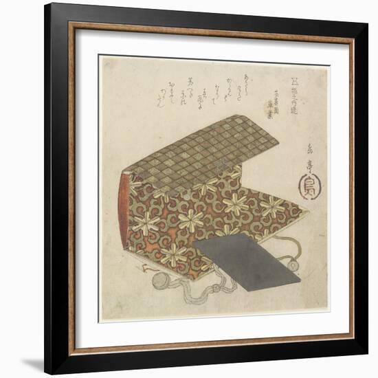 Patterned Folder for Horinouchi Circle, Mid 19th Century-Yashima Gakutei-Framed Giclee Print