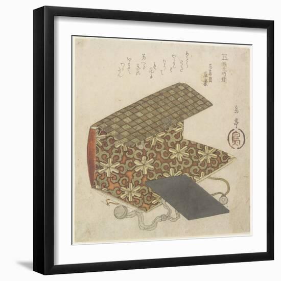 Patterned Folder for Horinouchi Circle, Mid 19th Century-Yashima Gakutei-Framed Giclee Print