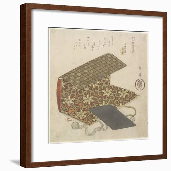 Patterned Folder for Horinouchi Circle, Mid 19th Century-Yashima Gakutei-Framed Giclee Print