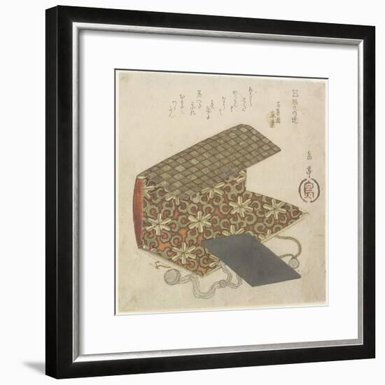 Patterned Folder for Horinouchi Circle, Mid 19th Century-Yashima Gakutei-Framed Giclee Print