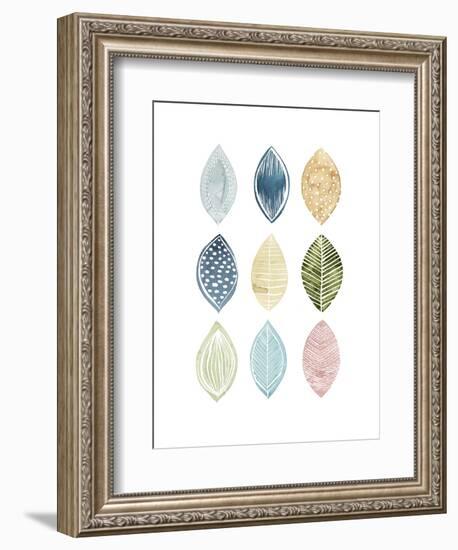 Patterned Leaves I-Grace Popp-Framed Art Print