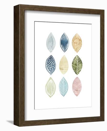 Patterned Leaves I-Grace Popp-Framed Art Print