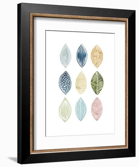 Patterned Leaves I-Grace Popp-Framed Art Print