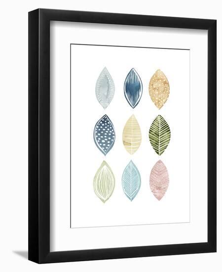 Patterned Leaves I-Grace Popp-Framed Art Print