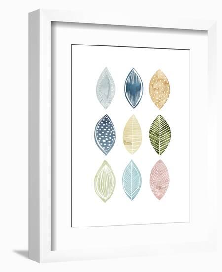 Patterned Leaves I-Grace Popp-Framed Art Print