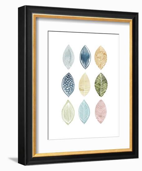 Patterned Leaves I-Grace Popp-Framed Art Print