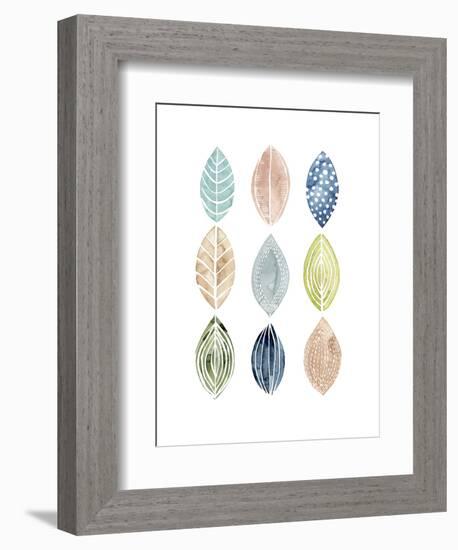 Patterned Leaves II-Grace Popp-Framed Art Print