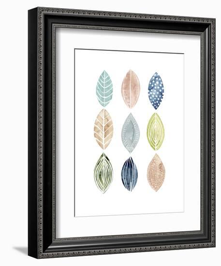 Patterned Leaves II-Grace Popp-Framed Art Print