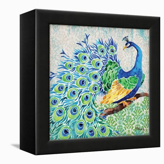 Patterned Peacock I-Paul Brent-Framed Stretched Canvas