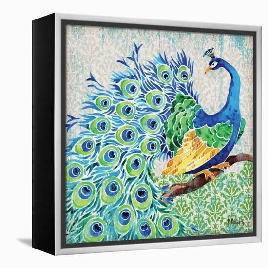 Patterned Peacock I-Paul Brent-Framed Stretched Canvas