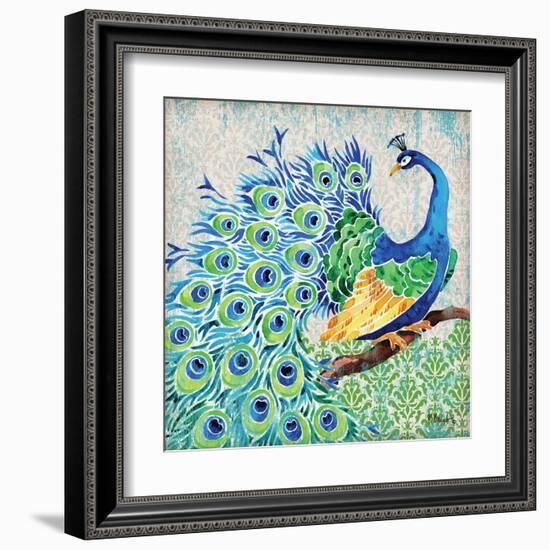 Patterned Peacock I-Paul Brent-Framed Art Print