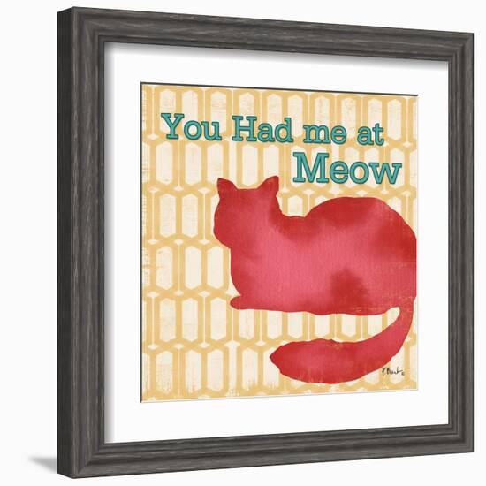 Patterned Pets Cat II-Paul Brent-Framed Art Print