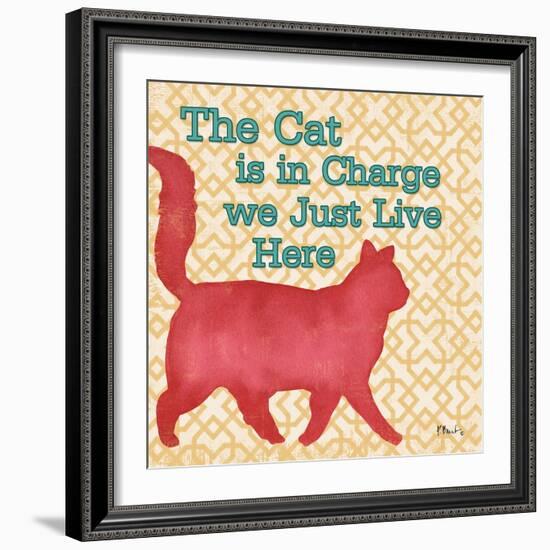 Patterned Pets Cat III-Paul Brent-Framed Art Print