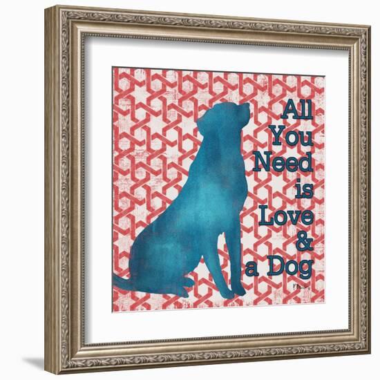 Patterned Pets Dog I-Paul Brent-Framed Art Print