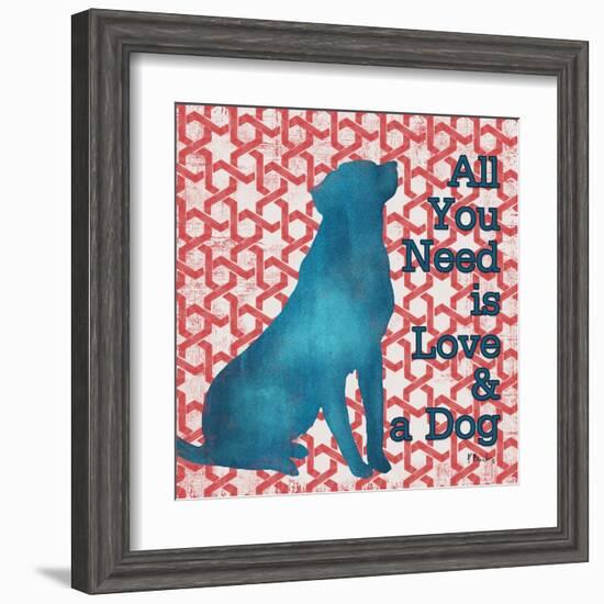 Patterned Pets Dog I-Paul Brent-Framed Art Print