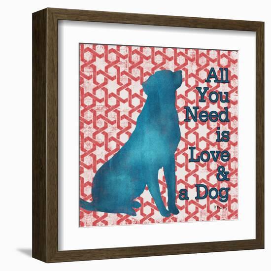 Patterned Pets Dog I-Paul Brent-Framed Art Print