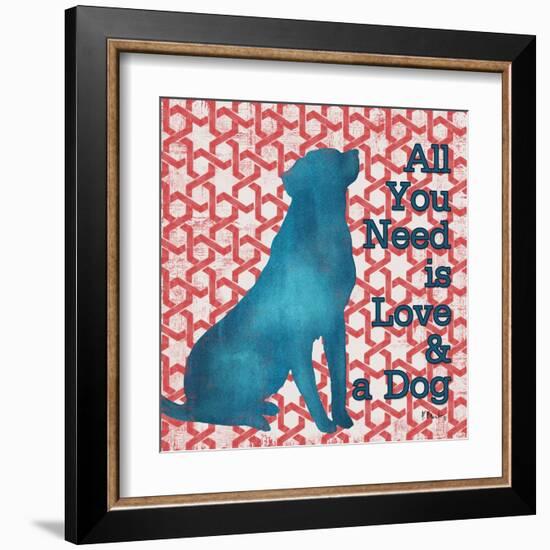 Patterned Pets Dog I-Paul Brent-Framed Art Print