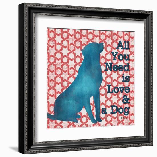 Patterned Pets Dog I-Paul Brent-Framed Art Print