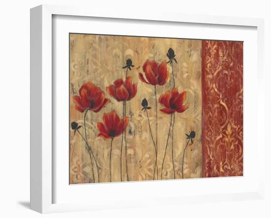 Patterned Poppy-Sandra Smith-Framed Art Print
