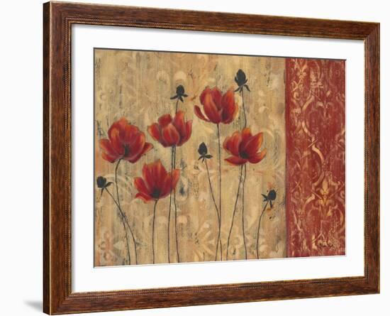 Patterned Poppy-Sandra Smith-Framed Art Print