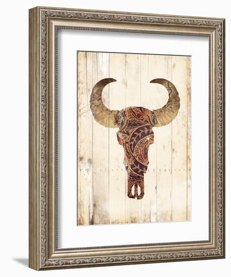 Patterned Skull-Jace Grey-Framed Premium Giclee Print