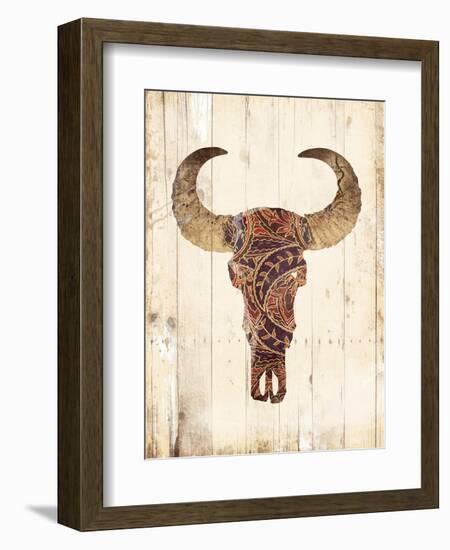 Patterned Skull-Jace Grey-Framed Premium Giclee Print