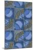Patterned Squares of Blue and Gray-Found Image Press-Mounted Giclee Print